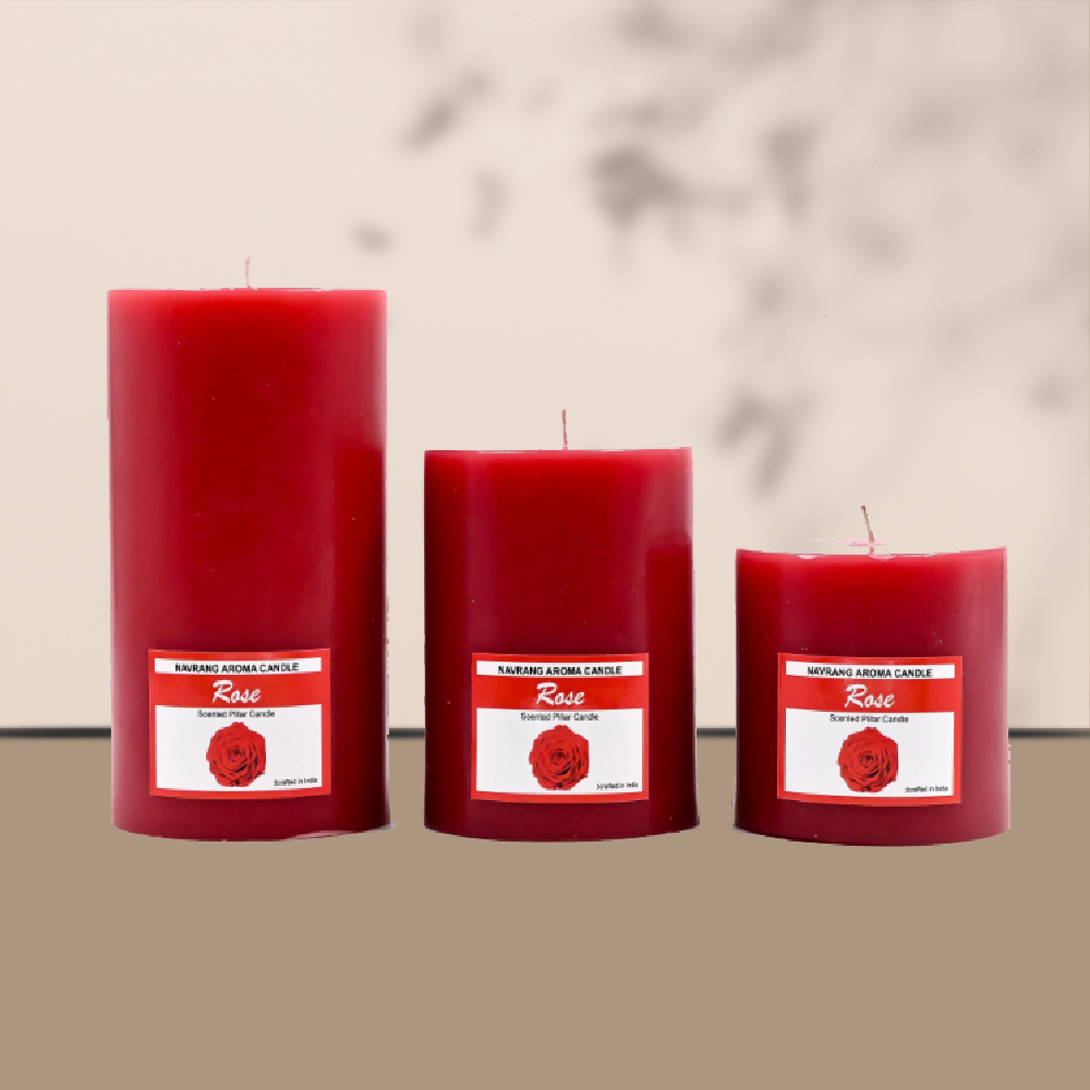 Rose Pillar Candle